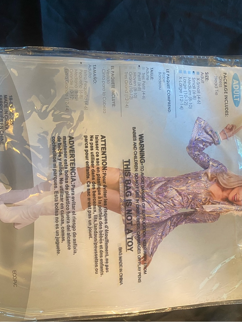 California Costumes Disco Sensation Women Costume 70s Dress Headband Small 6-8